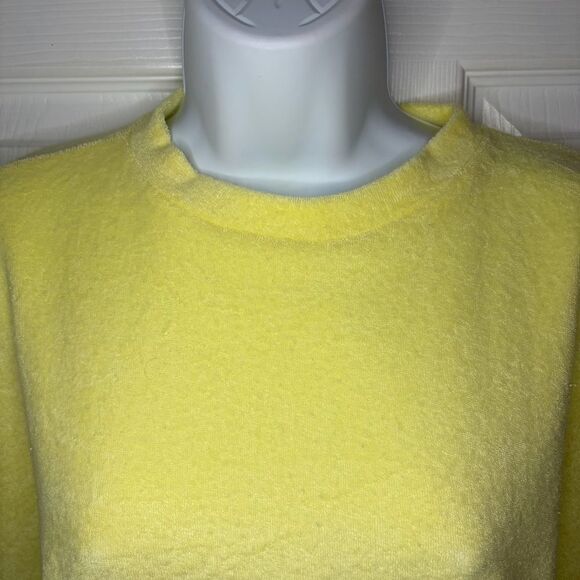 Elan Lenon Custard Yellow Cropped Terry Top Beach Top M - Picture 6 of 12